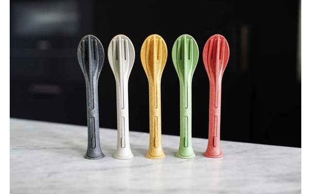 Koziol Klikk Pocket Besteck-Set 3-teilig Nature Coral – Bild 3