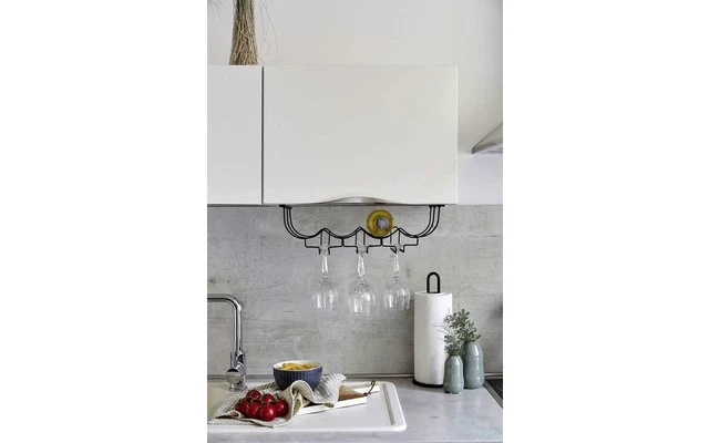 Wenko Schrankeinsatz Flaschen- Und Gläserhalter Für 6 Gläser Und 4 Flaschen – Bild 4