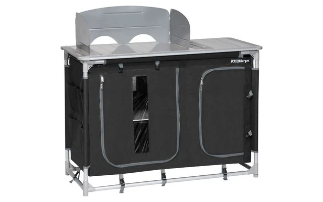 Berger Campingküche Mit Spüle Schwarz – Bild 3