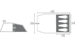 Tambu Suti TC 4 Personen Familien Tunnelzelt Navy Blau