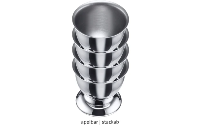 Westmark 4 Eierbecher Mit Fuß Edelstahl – Bild 4
