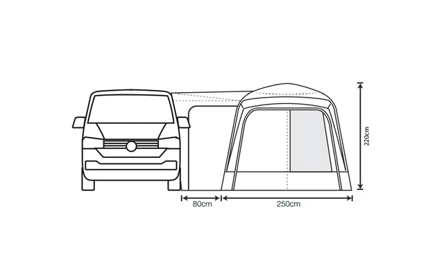 Outdoor Revolution Cayman Midi Air Vorzelt Low 180 Bis 210 Cm – Bild 5