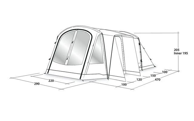 Outwell Nevada 4PE Tunnelzelt – Bild 2