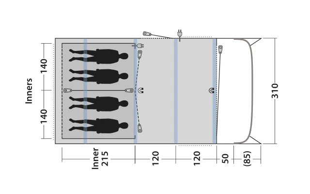 Outwell Avondale 4PA Tunnelzelt – Bild 6